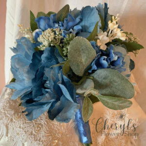 Blue Peony-Hydrangea Bouquet