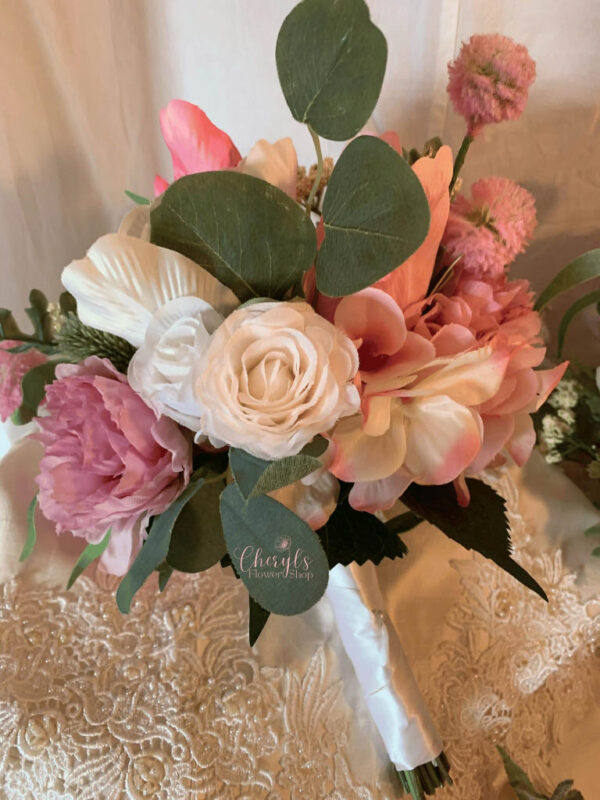 Pink Peony & Tulip Bridesmaid Bouquets