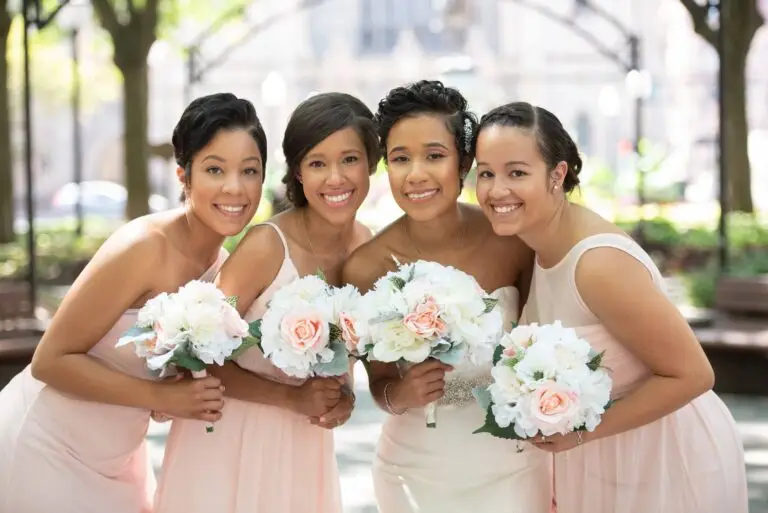 Rose, peony, hydrangea silk flower bouquet