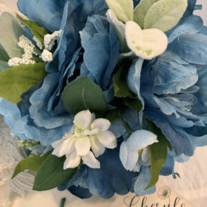 Blue Peony Bridesmaids Bouquet