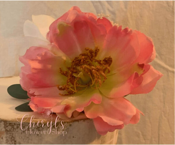 Pink Peony Cake Corsages