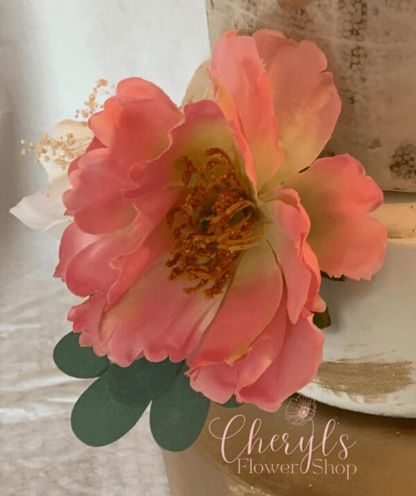 Pink Peony Cake Corsages