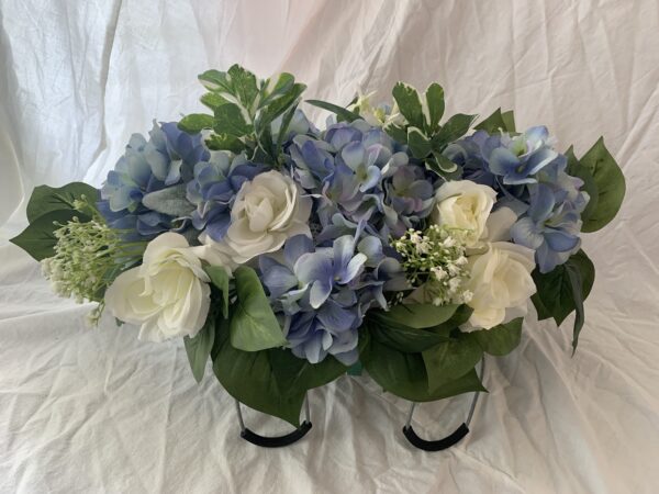 Blue Hydrangea Silk Flower Memorial