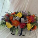 Vibrant Silk Flower Poppy Memorial